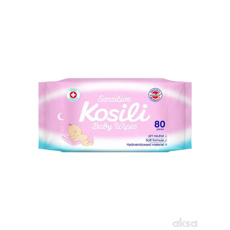 Kosili baby vlažne maramice roze 80 kom