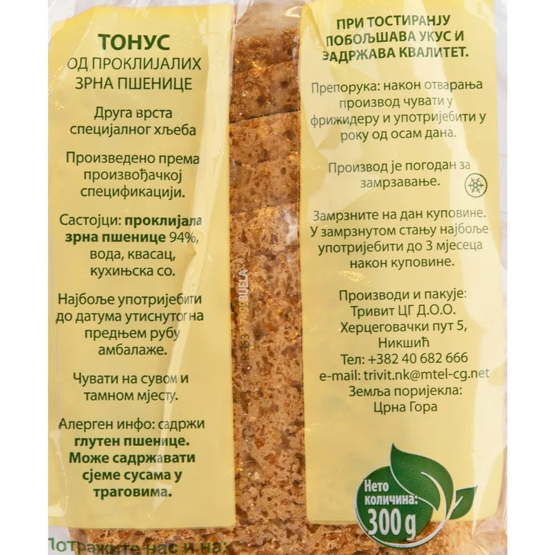 Tonus natural hljeb 300 g Tonus