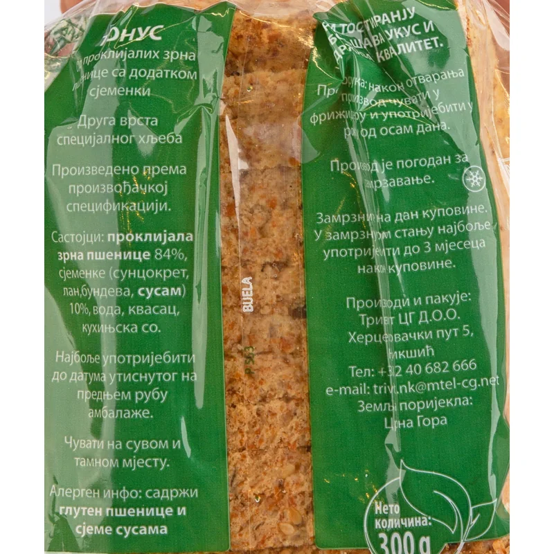 Tonus obogaćeni hljeb 300 g Trivit