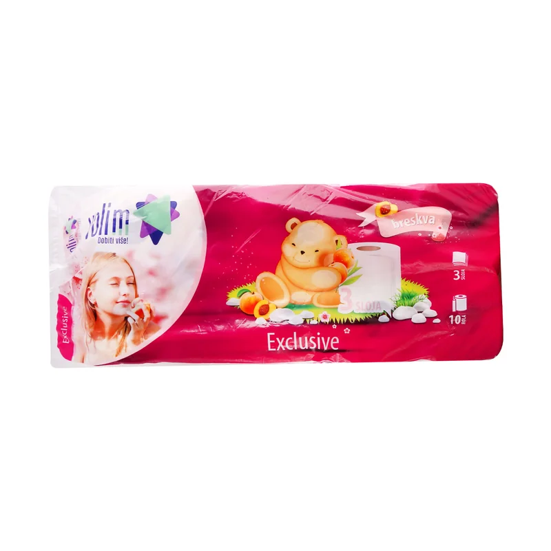 Toalet papir troslojni exclusive breskva 10 komada Volim