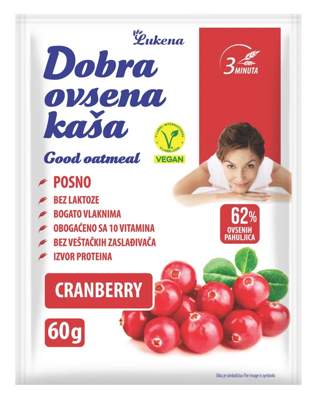 Dobra ovsena kaša sa brusnicom 60 g