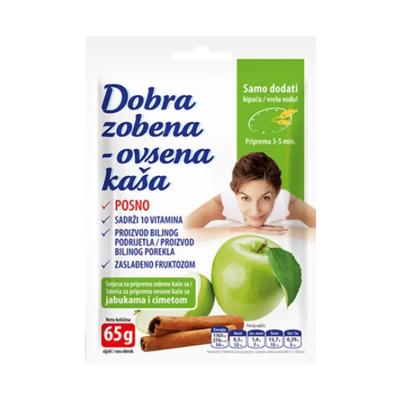 Dobra ovsena kaša jabuka i cimer 60 g