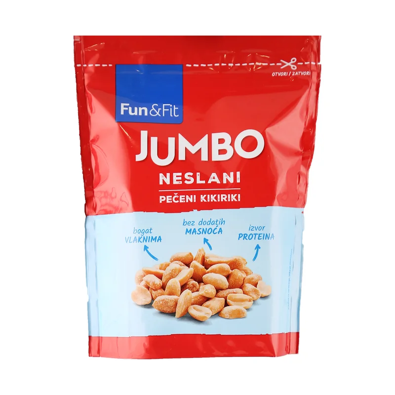 Kikiriki pečeni neslani 180 g Fun&Fit Company