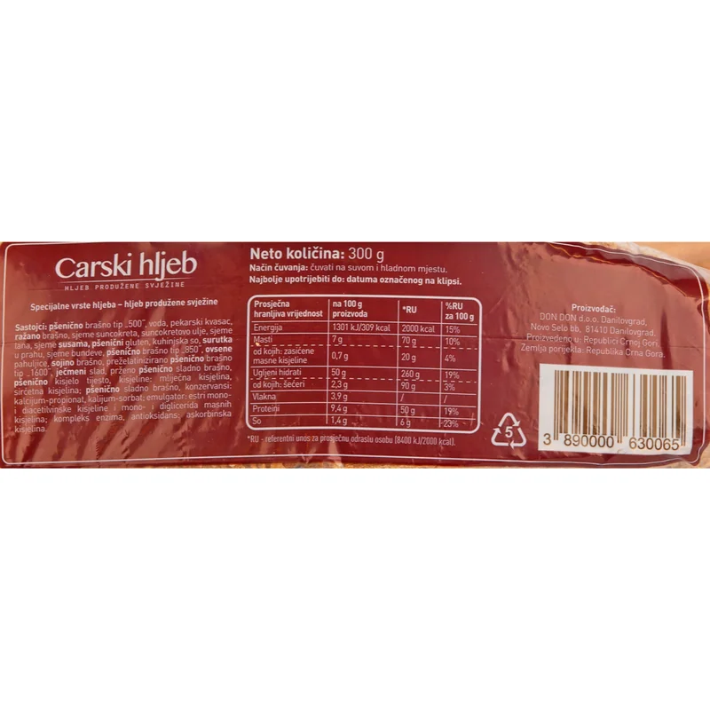 Hljeb Carski 300 g Don - Don