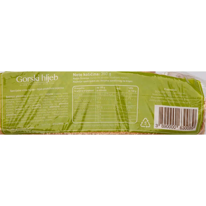 Hljeb Gorski 300 g Don - Don