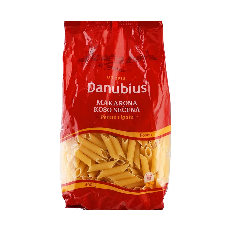 Makarona koso siječena Penne rigate 400 g Danubius