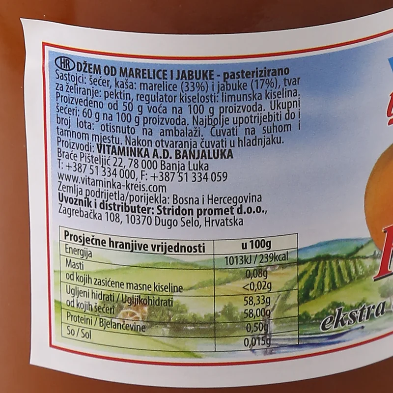 Džem kajsija 650 g Vitaminka