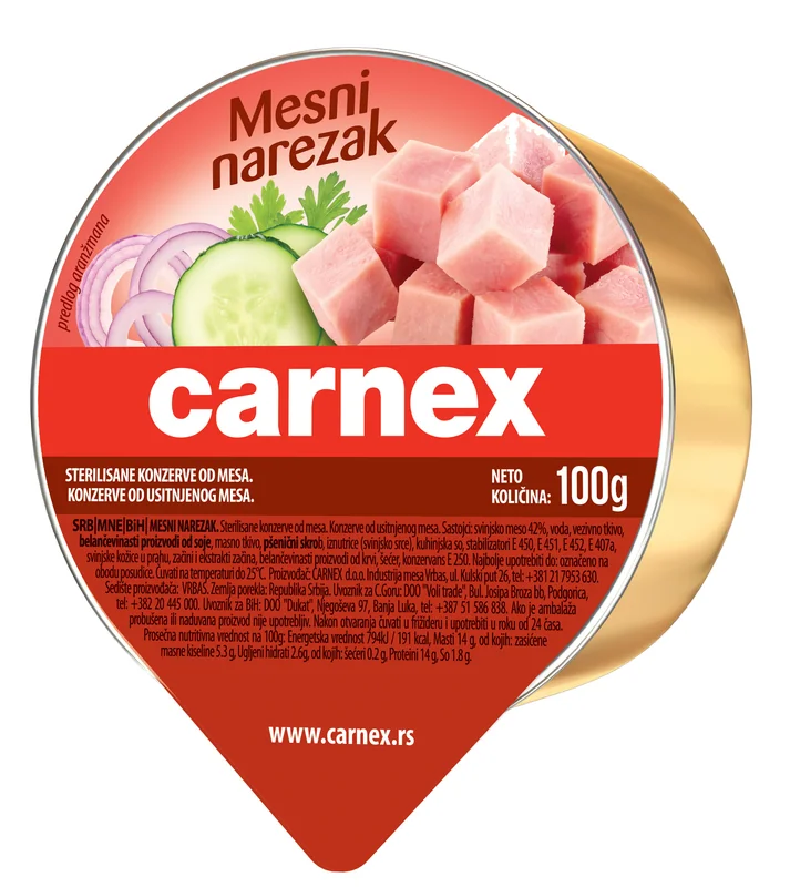 Mesni narezak u aluminijskoj foliji 100 g Carnex