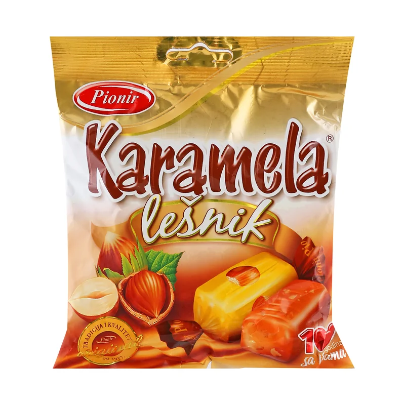 Karamela lješnik 100 g Pionir