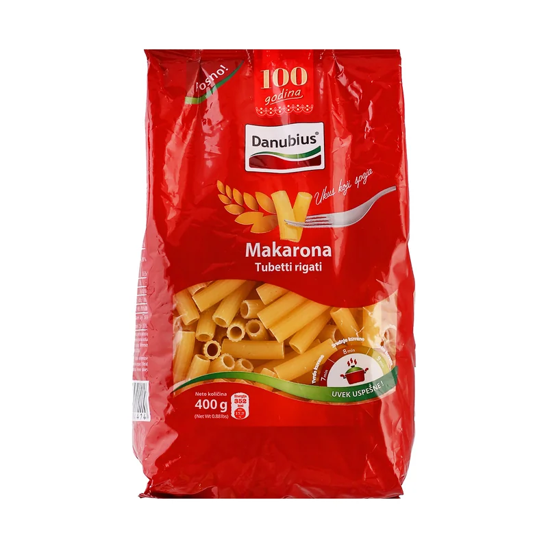 Makarona Tubetti rigati 400 g Danubius