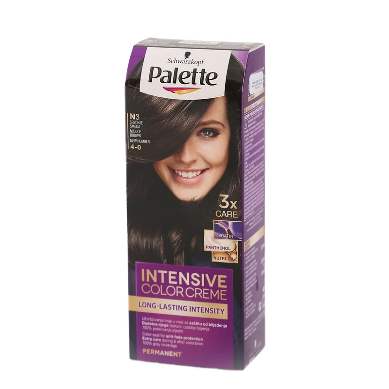 Farba za kosu N3 srednje smeđa Palette