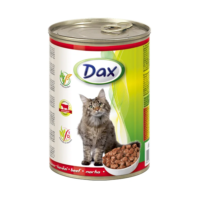 Hrana za mačke-govedina 415 g limenka Dax