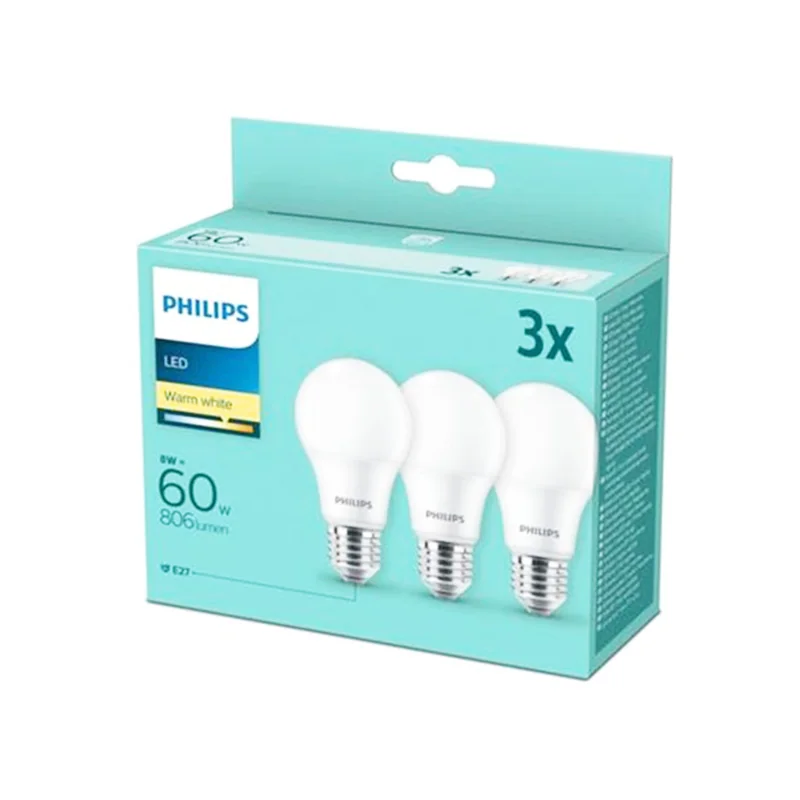 Led sijalica 60w A60 E27 3/1 warm white Philips