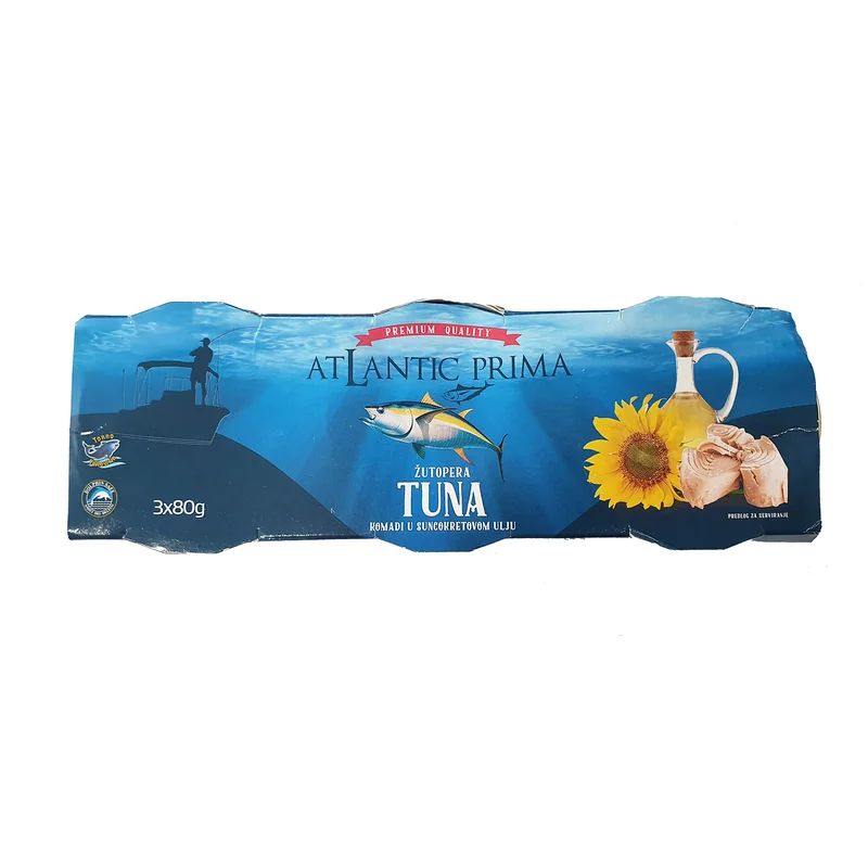 Tuna komadi u suncokretovom ulju 3x80 g Atlantic Prima
