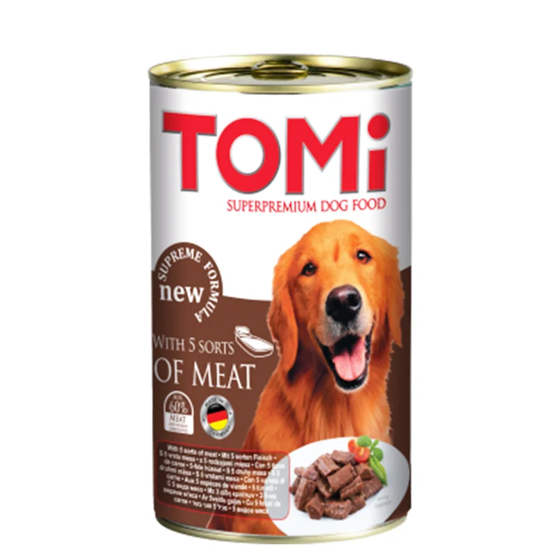 Hrana za pse 5 vrsta mesa 1.2kg Tomi