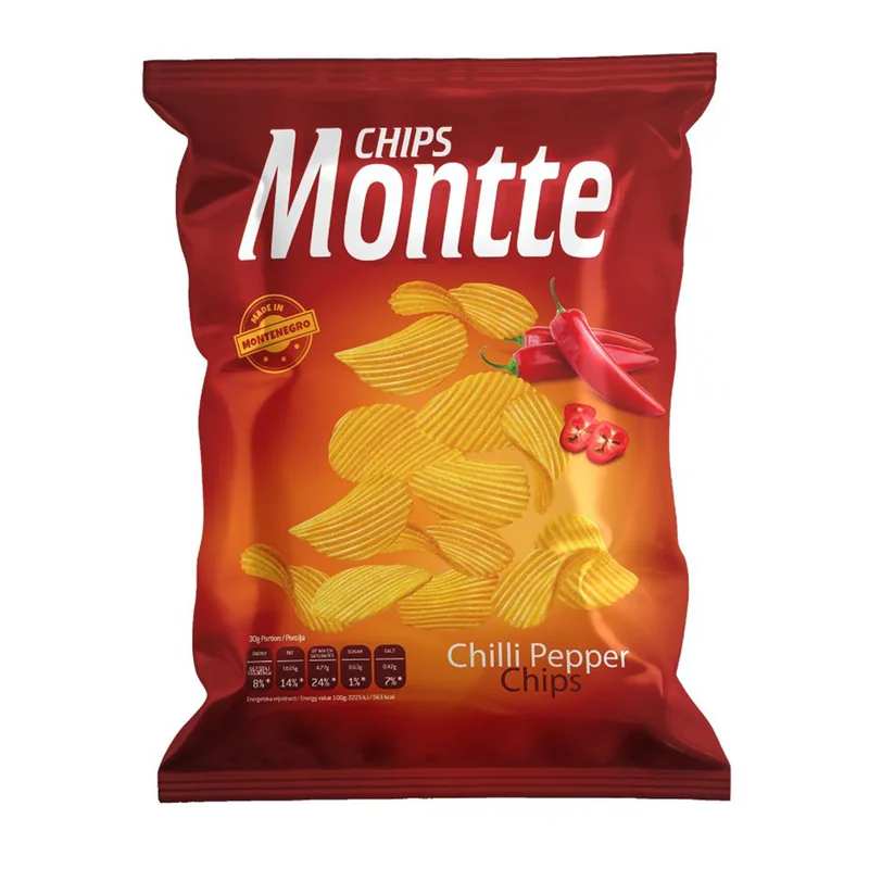 Čips chili 140g Montte Chips