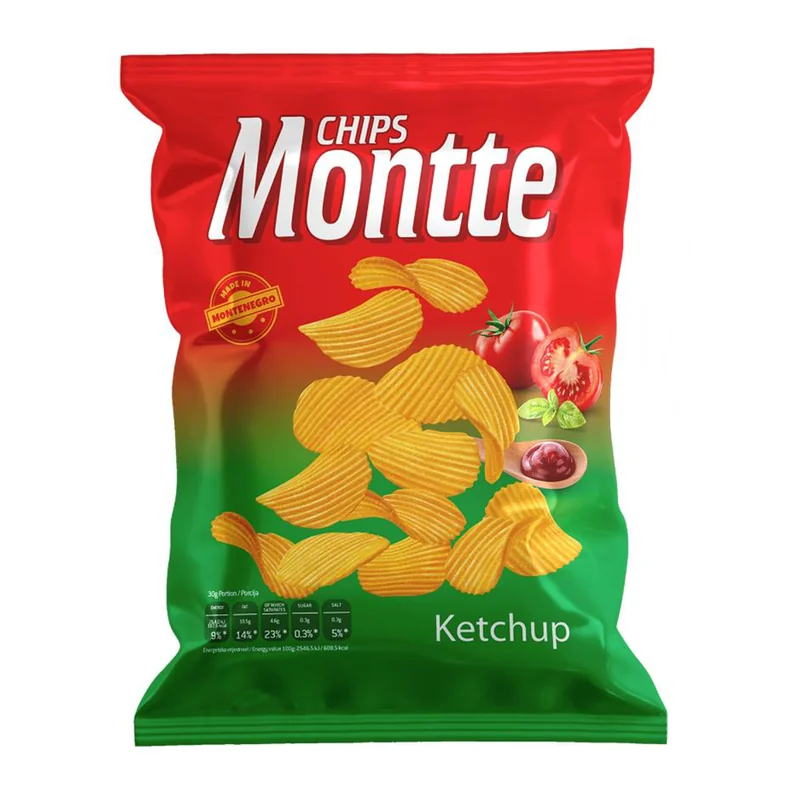 Čips ukus kečapa 140g Montte Chips