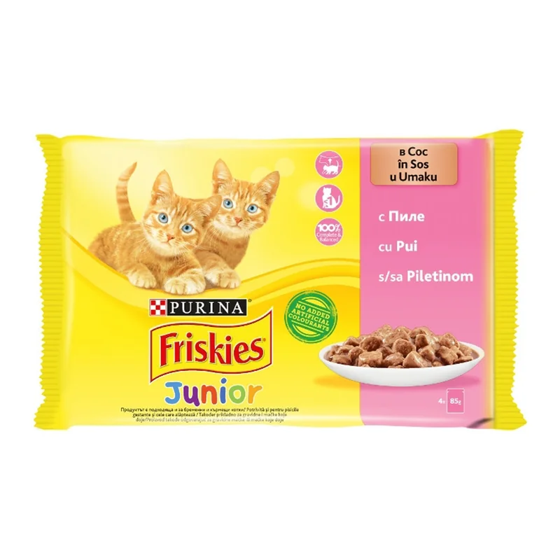 Friskies junior za mačke cig-chkn (4x85g)