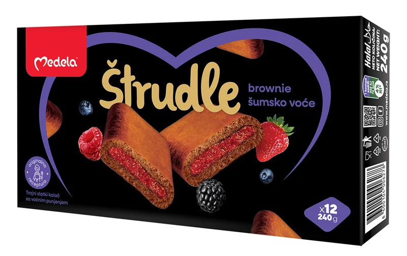 Štrudla brownie sumsko voće 240 g Medela