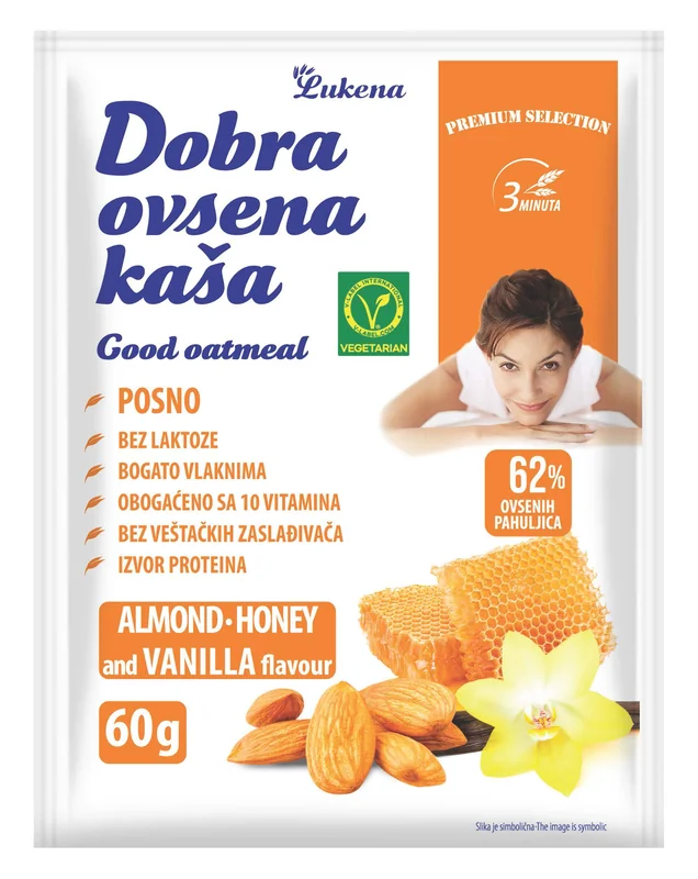 Dobra ovsena kaša badem med i vanila 60g