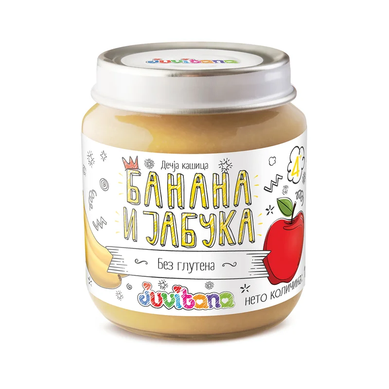 Kašica od banane i jabuke 128 g Juvitana