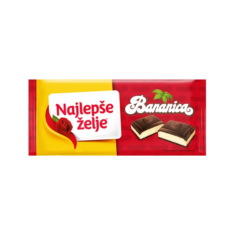 Najlepše želje čokolada bananica 184g Soko Stark