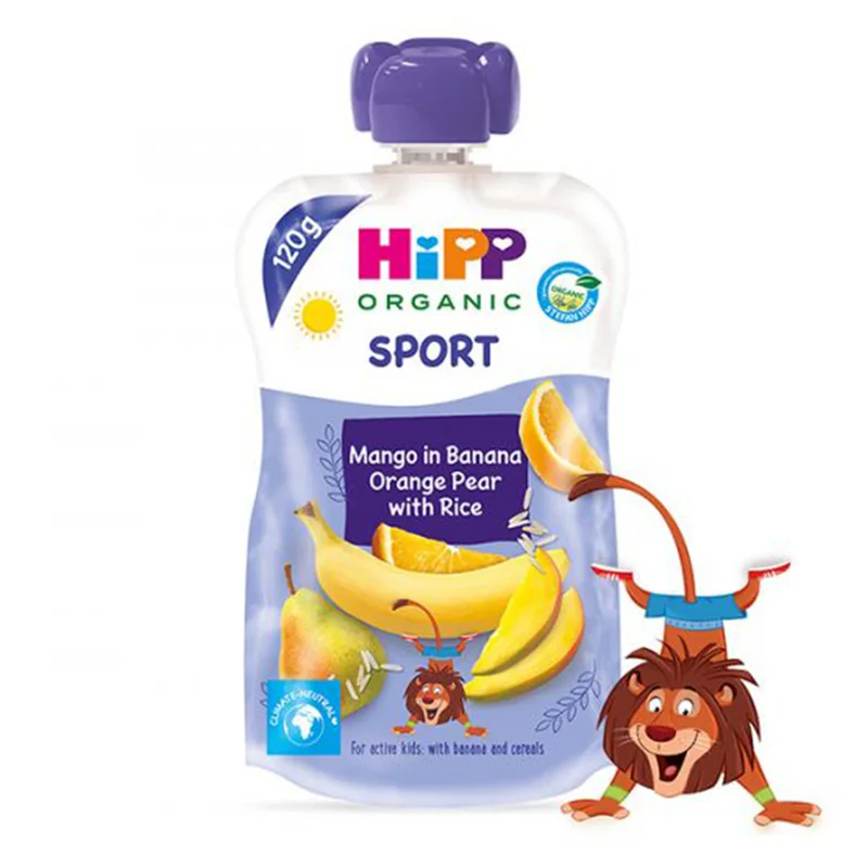 Voće u tubi sport mango banana pomorandža riža 120g Hipp