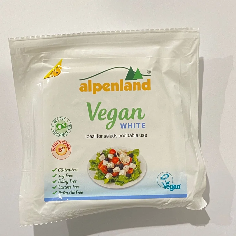 Topsy alpenland vegan white block 200g