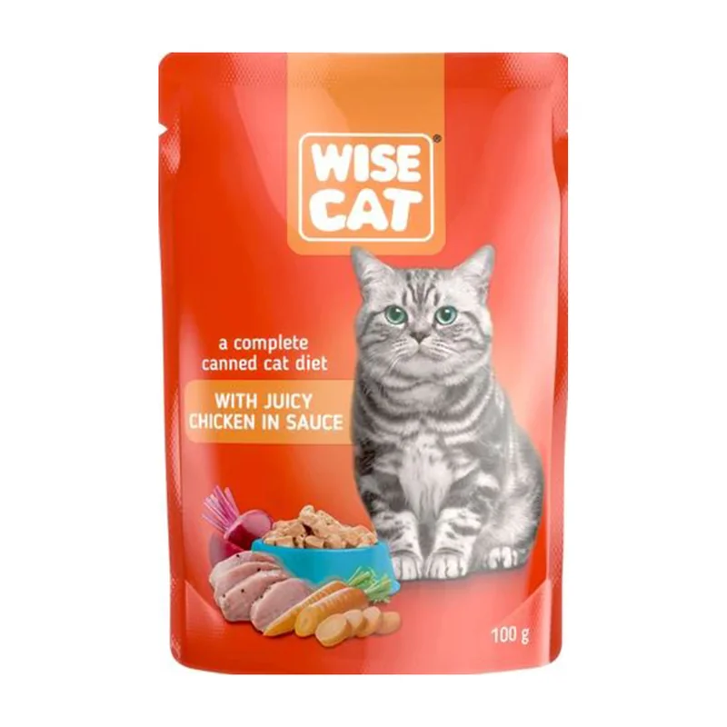 Hrana za mačke u sosu od piletine 100g Wise Cat