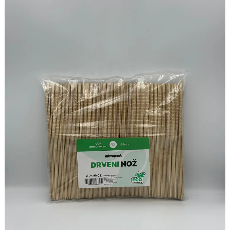 Drveni nož 165mm 100kom Micropack