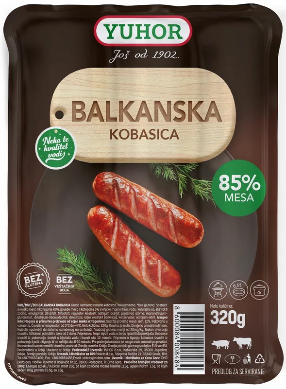 Balkanska kobasica 320g Yuhor