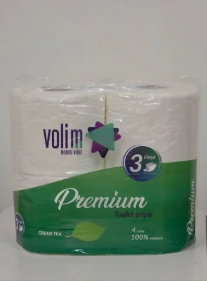 Volim premium toalet papir 4/1 3sl Green tea