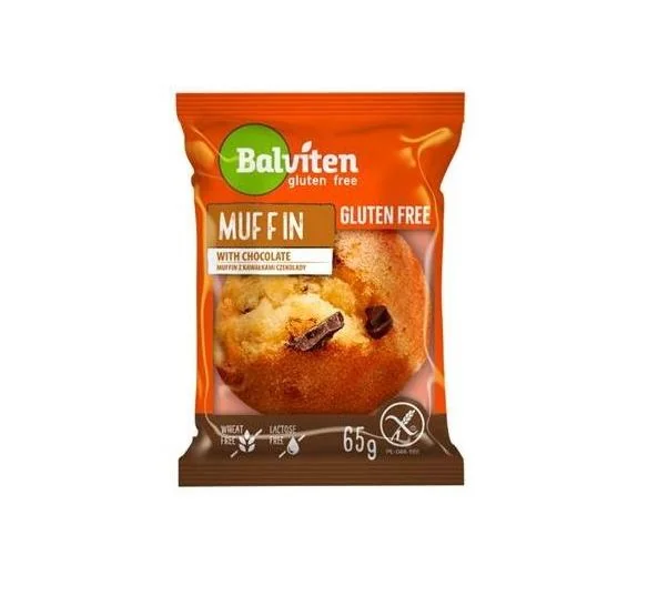 Muffin sa bijelom čokoladom bez glutena 65g Balviten