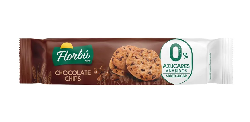 Keks sa komadićima čokolade bez šećera 120g Florbu